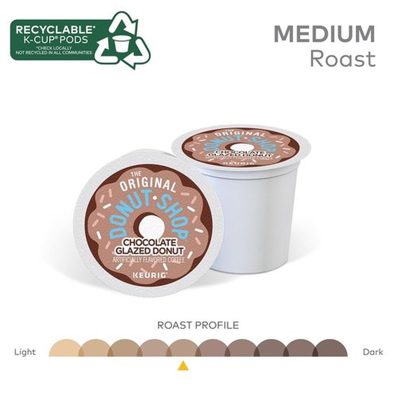 Original Donut Shop Coffee - Chocolate Glazed Donut K-Cup Pods - Medium Roast, 72 Count