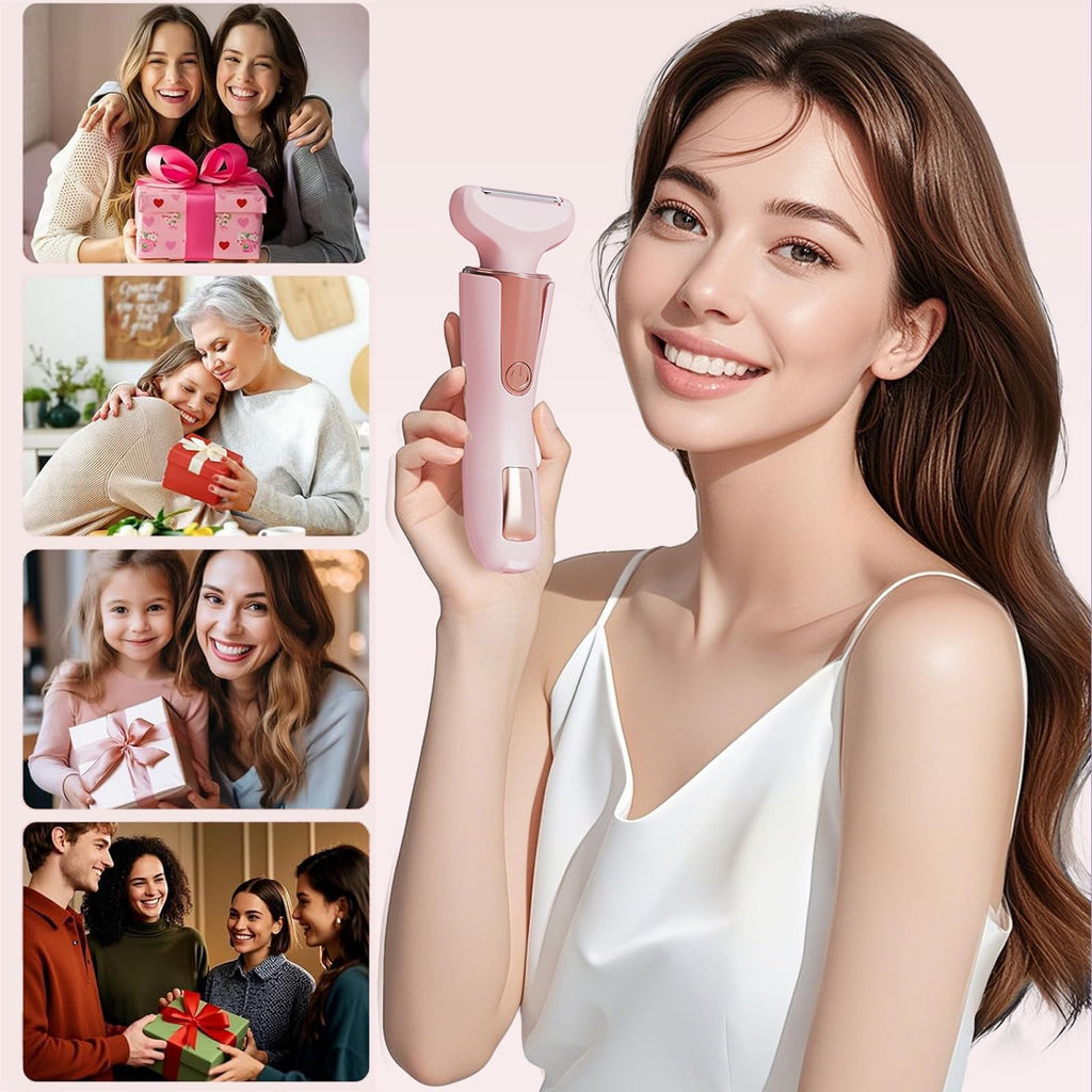 XYOUWEI 2 in 1 Bikini Trimmer for Women, IPX7 Waterproof Wet/Dry Use Women Electric Shaver, Rechargeable Cordless Electric Razors for Pubic Hair Bikini Legs Arm Underarm Face