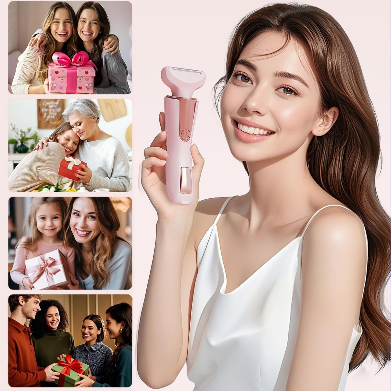 XYOUWEI 2 in 1 Bikini Trimmer for Women, IPX7 Waterproof Wet/Dry Use Women Electric Shaver, Rechargeable Cordless Electric Razors for Pubic Hair Bikini Legs Arm Underarm Face