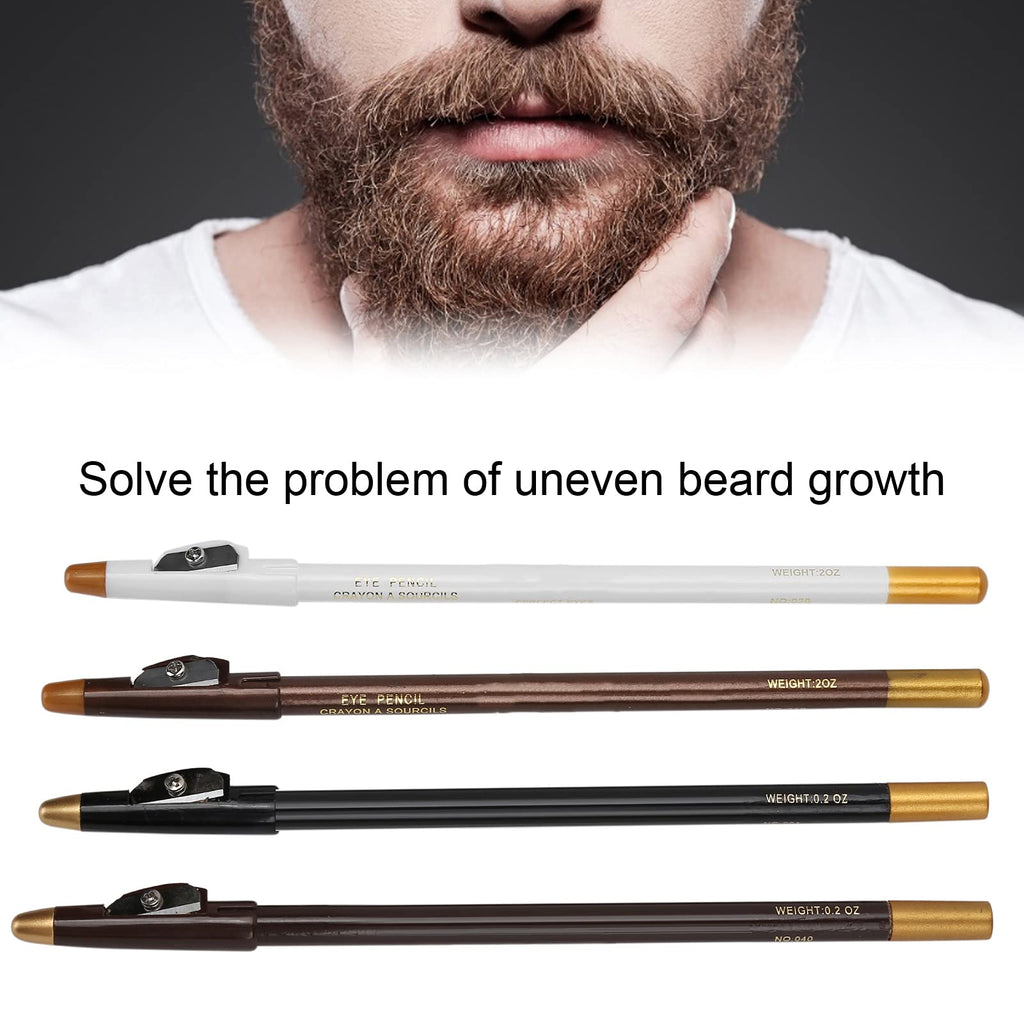 Fayelume 4PCS Barber Pencil, Beard Pencil, Beard Pen Suitable for Trimming the Contour of the Beard and Outlining the Hairline