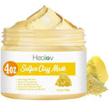 **Sulfur Face Mask - All-Natural Clay Treatment for Glowing Skin | Absorbs Oil & Unclogs Pores**