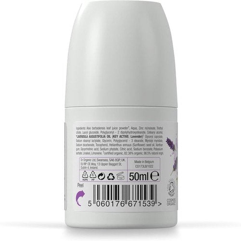 Dr Organic Lavender Deodorant - Natural Odor Protection with Soothing Lavender Scent | 3.4 oz