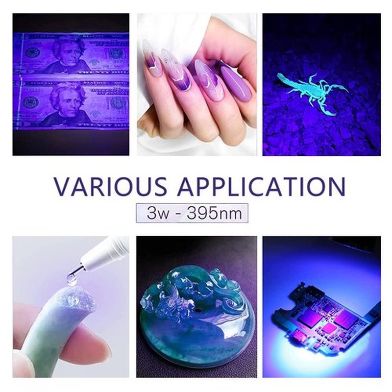 BUCICE LED Nail Lamp with UV Protection Gloves Portable Gel UV Light Nail Dryer with Securing Clip for Nails for Curing Gel Polish U V Nail Gels (Black)