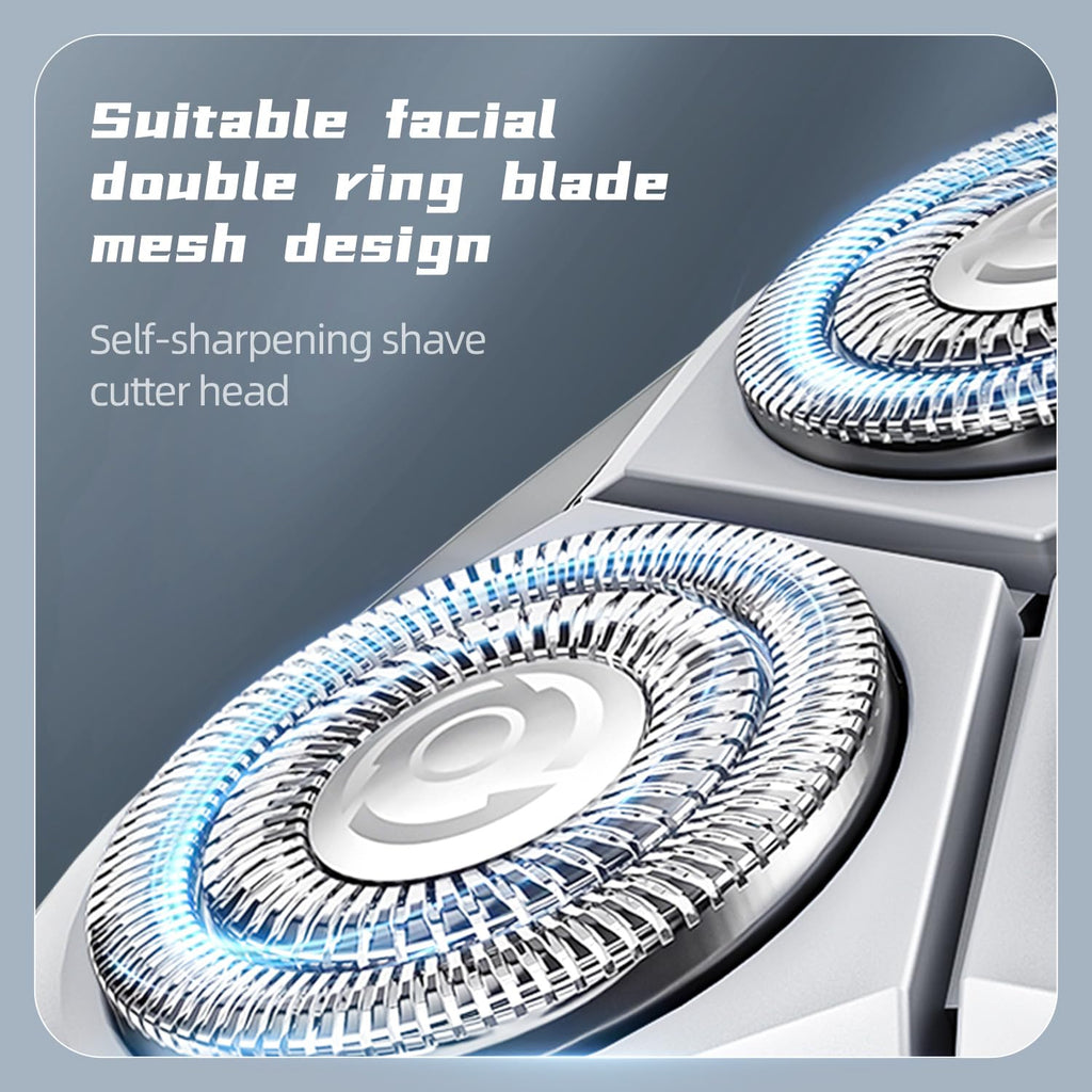Men's Shaver Electric Rotary Razor 3D Floating Cutter Head Waterproof Shaving with Led Display X3 Series Gift
