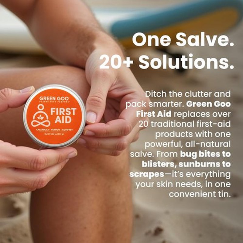 Green Goo First Aid Salve - All-Natural Healing Cream for Cuts & Sunburns | 4 Oz