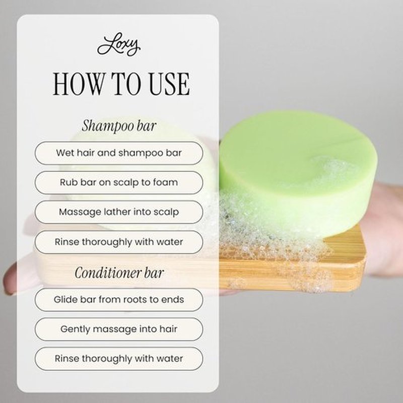 Loxy Boost Volumizing Conditioner Bar - Sea Salt & Lime Oil for Fine/Oily Hair | Vegan & Eco-Friendly | Made in USA