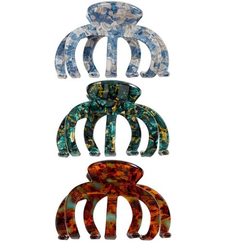 Bgffuy Extra Large Octopus Claw Clips for Thick & Long Hair - Non-Slip Strong Hold Unbreakable Jumbo Hair Accessories, Cute Stylish Ideal Gift for Women 3 PCS