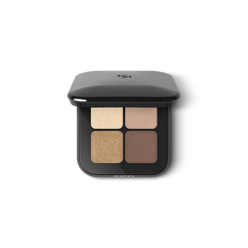 Kiko Milano Bright Quartet Eyeshadow Palette 01 | Palette With Four Baked Eyeshadows For Wet And Dry Use