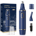 XOOMRSCP Nose Hair Trimmers for Men，Rechargeable Hair Trimmer 2 in 1 Painless Multifunctional Ear and Nose Hair Trimmer with IPX7 Waterproof Dual Edge Blades (Blue)