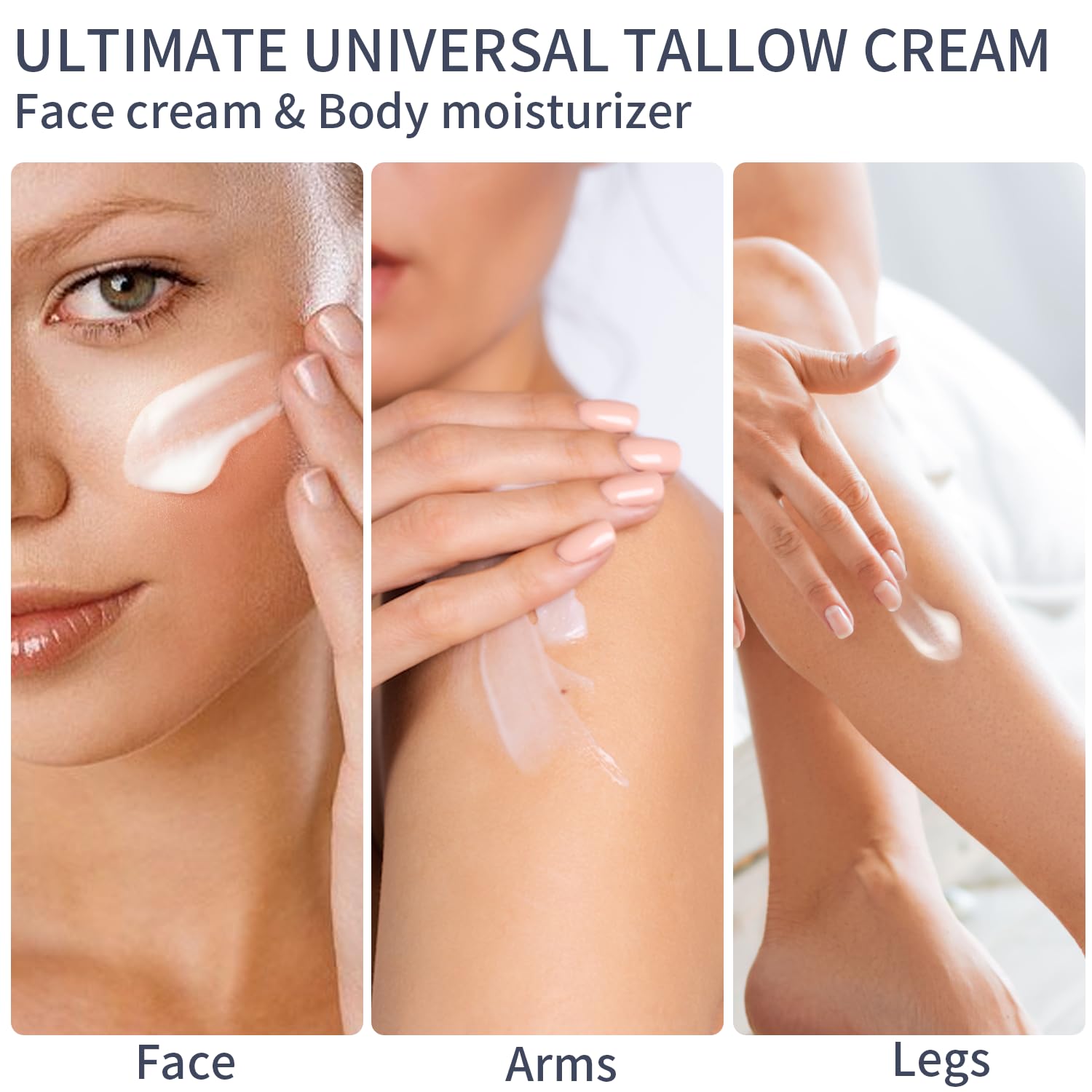 FATAZEN Grass Feed Handmade Whipped Beef Tallow Cream for Skin, Anti-Aging Skincare Face & Body Cream with Retinol & Niacinamide, Non Greasy hyaluronic acid Moisturizer for All Skin Type, 3.53 oz.