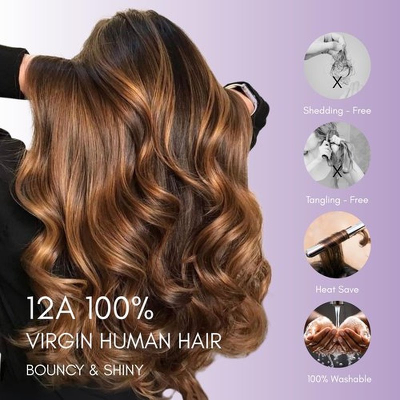 AUROO P4/27 Honey Blonde Highlight Body Wave Frontal Closure Human Hair 16 Inch, 12A 100% Virgin Ombre Brown Balayalge 13x4 Ear to Ear Transparent Lace Frontal Pre Plucked With Baby Hair Sew In Remy