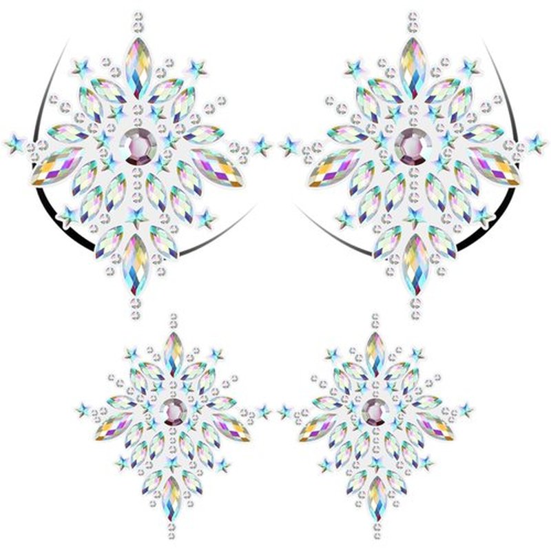 Rhinestone Face Gems Body Jewelry Stickers Rhinestone Women Bra Breast Pasties Carnival Party Body Stickers