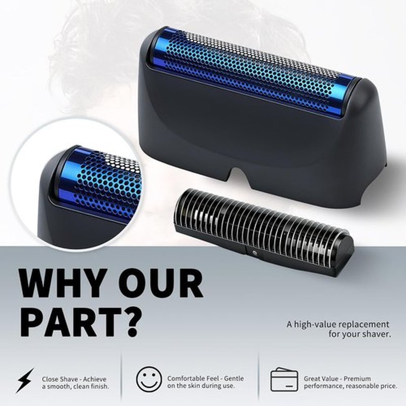 BaBylissPRO Shaver Replacement Foil & Cutter - Compatible UVFoil in Black for Precision Shaving
