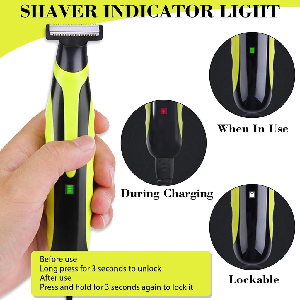 LinMei Men’s Electric Shaver Full Body Wet & Dry Shaver, USB-C Fast Charging, IPX5 Waterproof, Cordless Razor for Face, Head, Body Includes Beard Trimmer Attachment (Trimmer+Black-Red Travel Box)
