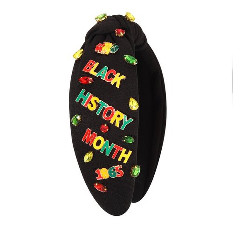 Afro Queen Juneteenth and Black History Month Knotted Headbands - African Heart Map Headband, Hair Accessories and Outfits Gifts (Black E)