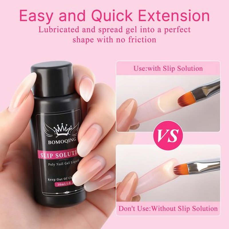 144Pcs Poly Nail Gel Form Kit, 12 Style 12 Sizes and Colors Dual Nail Forms, with Poly Nail Gel, Slip Solution, Brush Pen,Nail File, Cuticle Pusher, Silicone Tip Sticker for Salon & DIY at Home