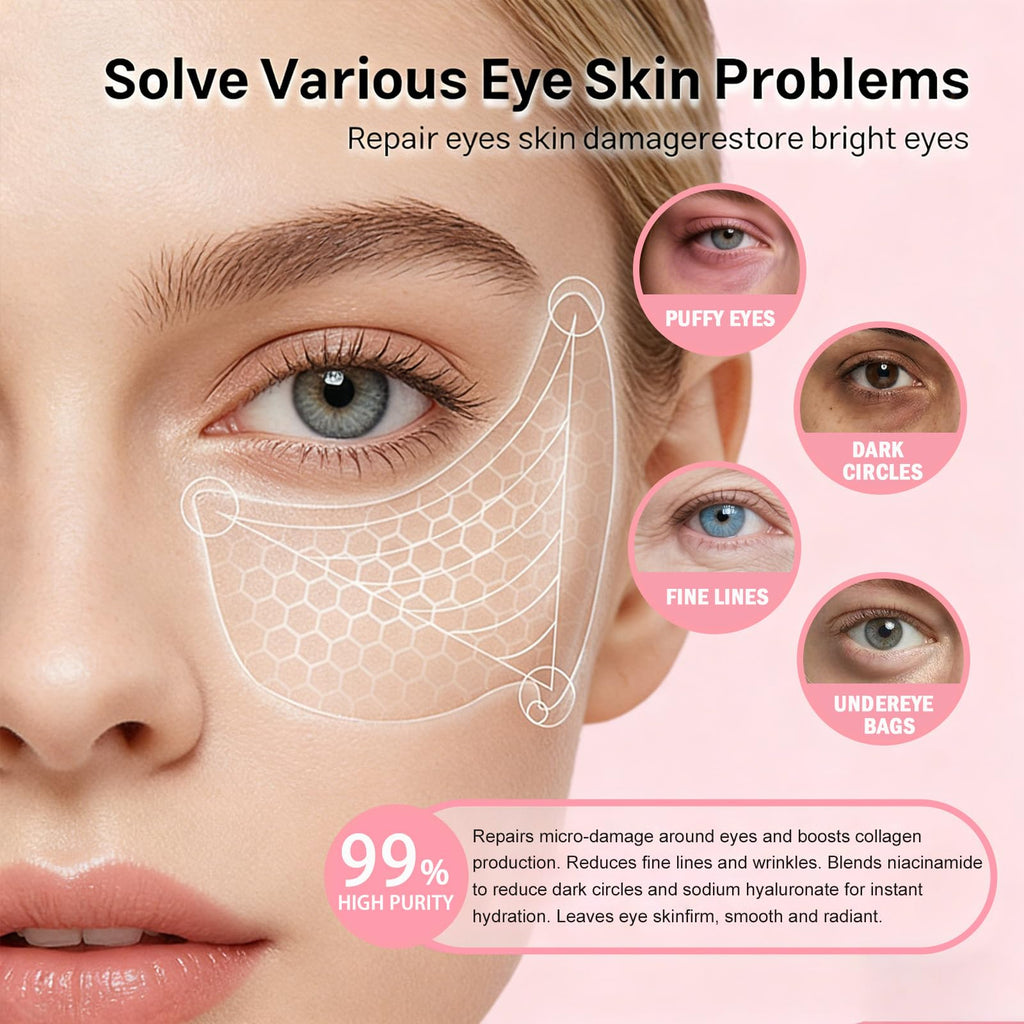 30 Pairs Eye Mask & Lip Mask, Pink Collagen Under Eye Patches for Puffy Eyes, Korean Lip Mask Skincare, Small Gifts, Mothers Day Gifts, Teacher Appreciation Gifts, Birthday Party Favors, Bulk Gifts