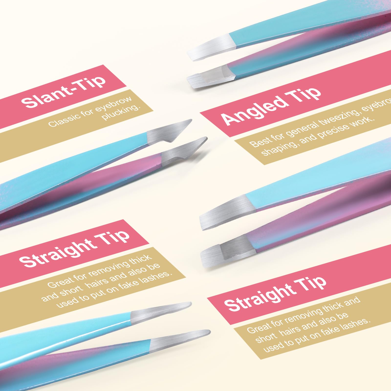 Fangze Tweezers Eyelash Extension Tweezers Set