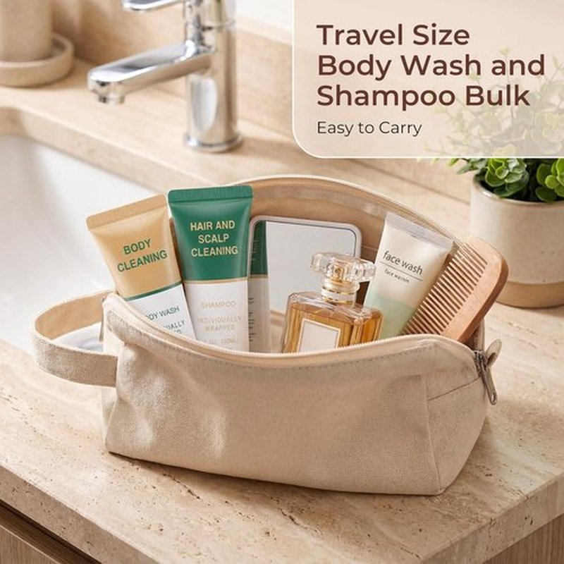 Skiennix Travel Size Shampoo & Body Wash - Mini Shower Gel Amenities for Hotels | 1 Fl Oz (Pack of 100)