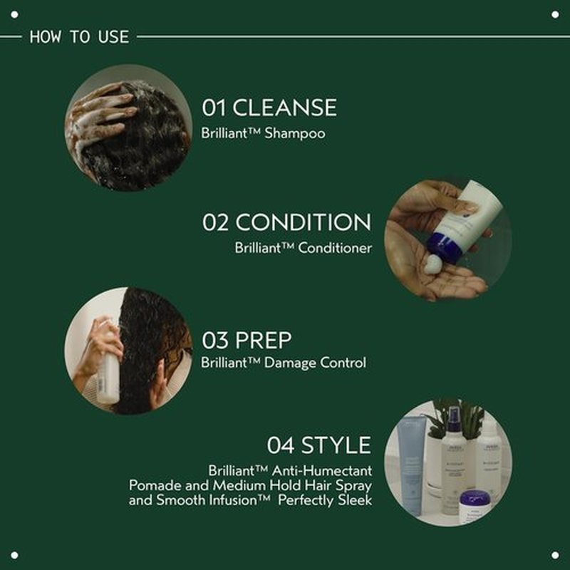 Aveda Smooth Infusion Perfectly Sleek - Heat-Activated Styling Cream for Curly & Coily Hair | Frizz & Humidity Protection | Silicone-Free | 97% Naturally Derived