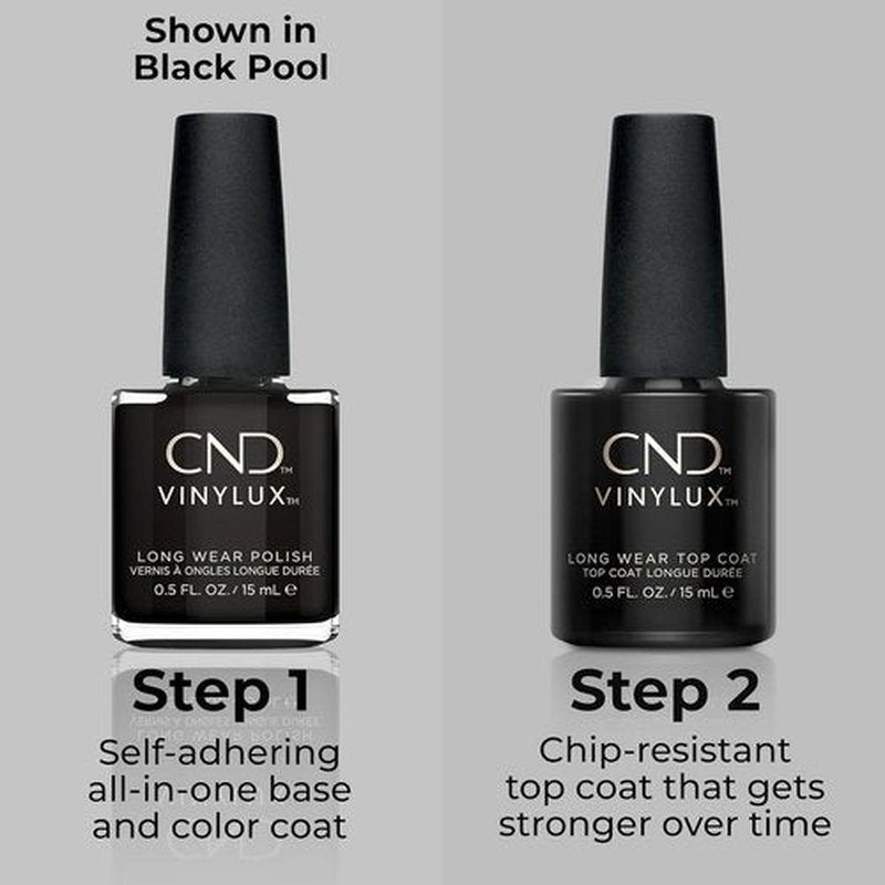 CND Vinylux Black Nail Polish - Gel-Like Shine & Chip Resistant Formula | 0.5 Fl Oz
