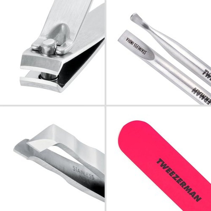 Tweezerman Mini Neon Nail Rescue Kit - Essential Nail Care Tools for Perfectly Groomed Nails
