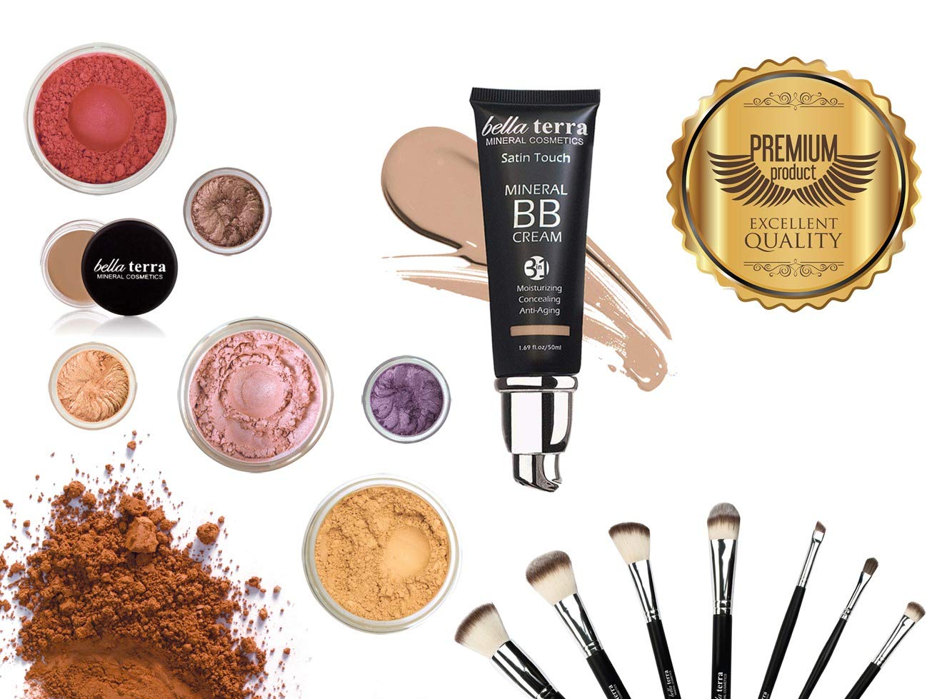 BellaTerra Cosmetics Eye Primer for Eyeshadow | Long-Lasting Shadow Base & Eyelid Concealer for Dark Circles & Veins | Matte Finish | Fragrance-Free for Sensitive Skin | .32 oz Crease-Proof Formula