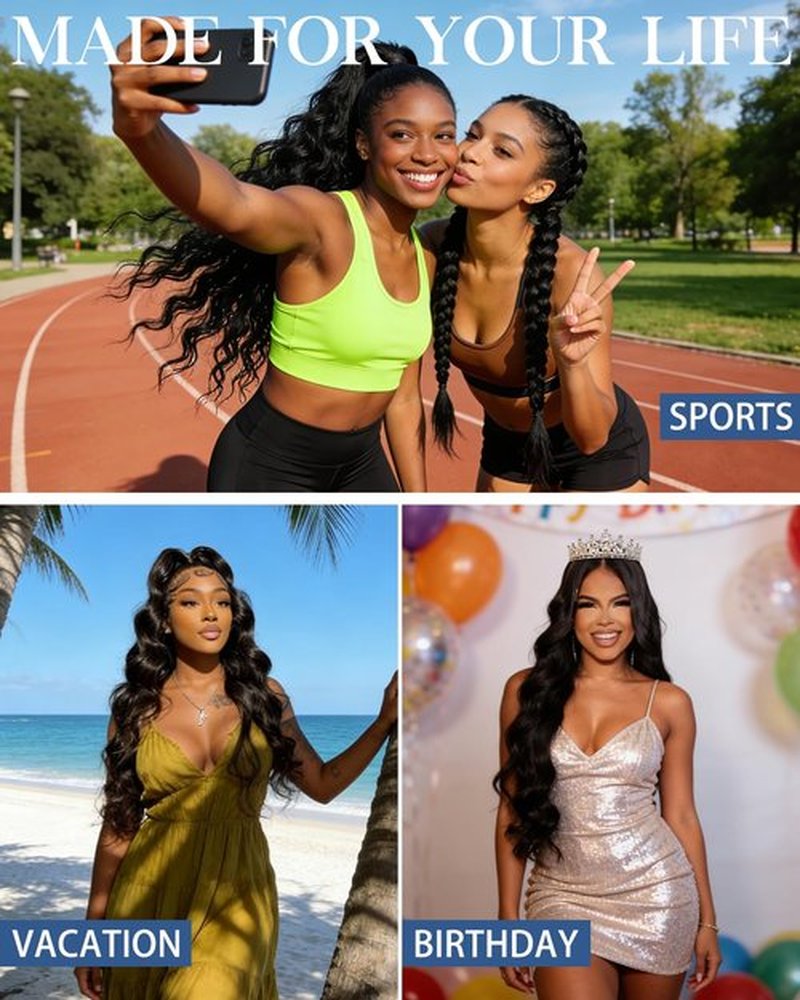 Lucklady 16A Raw Bundles Human Hair Body Wave, 20 Inch Body Wave Bundles Human Hair, Triple Lifespan Virgin Remy hair