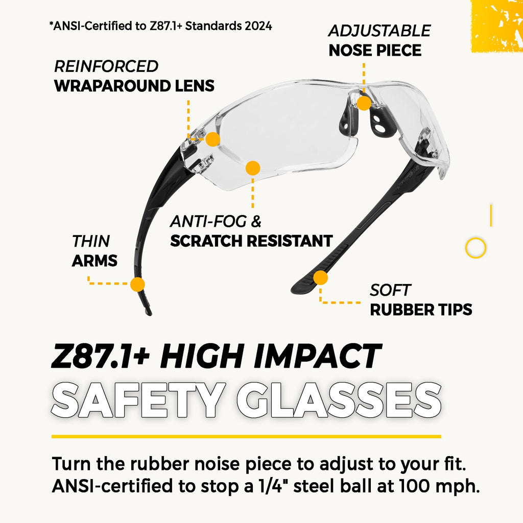 TradeSmart All-in-One Shooting Ear Protection - Comfort+ NRR 28 Earmuffs, Glasses & Earplugs + Carry Case