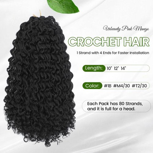Full Head Crochet Hair for Black Women Human Hair Soft Feeling, Short Gogo Curl Protein Silk 80 Strands, Deep Curly Innovative 4-in-1 Strand Design Hypoallergenic Synthetic Fiber