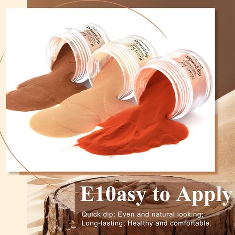 Dip Powder Set, Honey Joy 6 Colors Brown Coffee Color Dipping Powder Set Nail Art Manicure DIY Salon Home Gifts for Women, No Need Nail Lamp Cured (DP-C-6pcs-10g/box)…