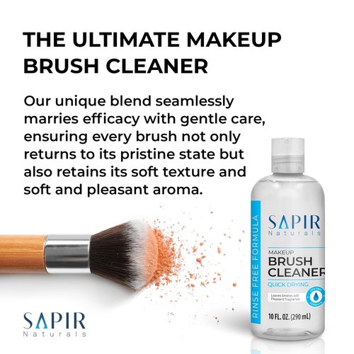 Bare Essentials Premium Makeup Brush Cleaner - Ultimate 10 oz Solution for Flawless Brushes