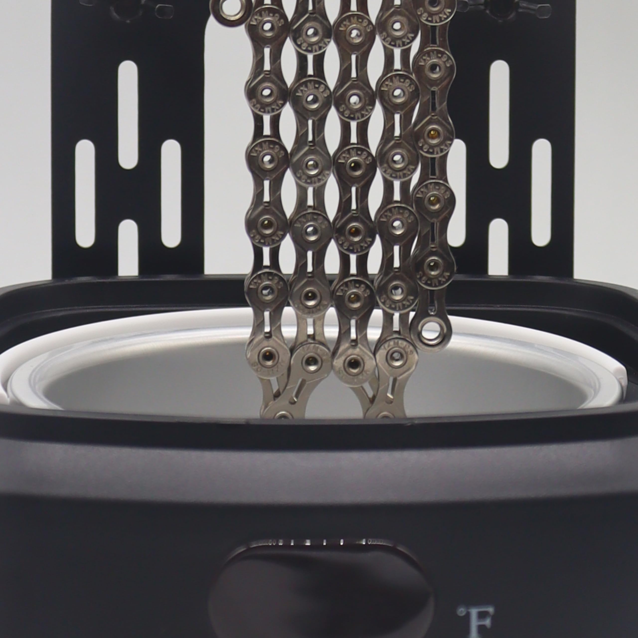 Poweruck Bicycle Chain Wax Melting Pot, 17oz Bike Chain Waxing Melter with Precise Temperature Control, Quick Melting and Bicycle Chain Cooling Hanger Stand