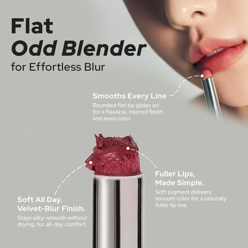 Oddtype Unseen Blur Soft-matte Lip Tint – Long-Lasting Stain, Blendable (158 Joy, 3.2g / 0.11 oz)