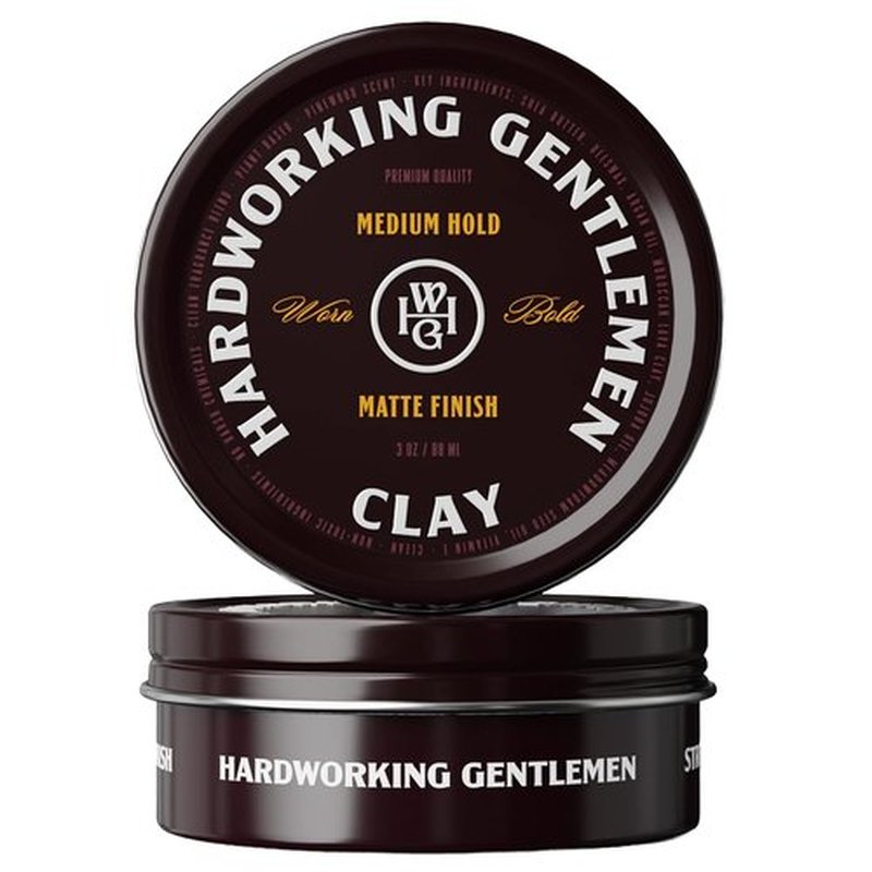 Hardworking Gentlemen Hair Clay - Medium Hold, Matte Finish, Natural Formula | 3 oz Made in USA