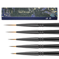 ShynyShy Nail Art Brushes for Nail Art, Liner Brush, Nail Brush Set, Ultra Fine Nail Art Brush Set, 5 PCS Nails Design Tools, Detailed/Dot Plotting Tools 0.23/0.35/0.47/0.71/0.94inch (Black)