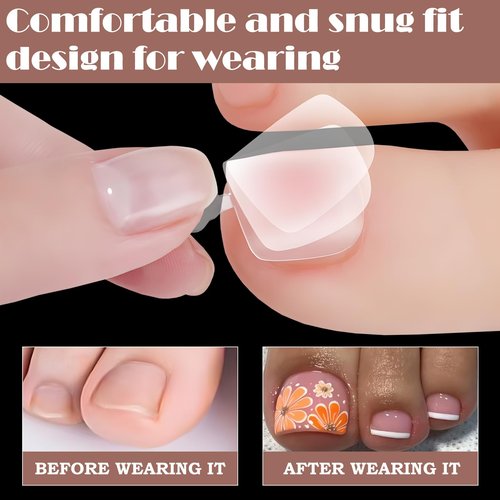 AddFavor Toe Nail Tips 420pcs Soft Gel Toe Nail Tips Matte Short Fake Toenail Tips Square Fake Toe Nails for Toe Nail Extensions Women Toe Press on Toenails DIY Salon, 15 Sizes Short Toe Tips