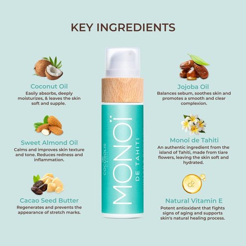 COCOSOLIS MONOI Tanning Bed Lotion Accelerator XL – Organic Tanning Oil with Vitamin E & Monoi de Tahiti – Tanning Lotion for a Fast Intensive Tan – Chocolate Tan – Nourishing Body Lotion (6.76)