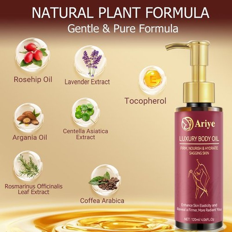 ARIYE Body Firming Oil Glow-Remedy body oil for women,Body Oil After Shower Tightening&Hydrating Treatment for Arms,Legs,Stomach&Body,Natural Firming Oil for Dry Skin,Non-Greasy Body Serum-(4.06 Oz)