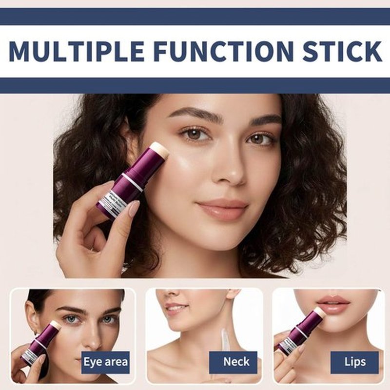 Lampolar 2PCS Calcium Multi Balm Stick, Calcium Volume Multi Balm, All-in-One Collagen Moisturizing Stick, Lightweight Hydration, Travel-Friendly Skincare for Face, Eyes, Lips & Neck