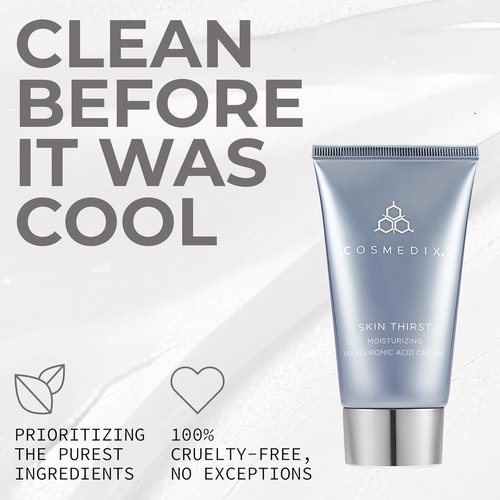 COSMEDIX Skin Thirst Hyaluronic Acid Moisturizer - Hydrating Face Cream for Pores & Fine Lines | Daily Skin Care for Vibrant, Smooth Skin