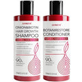 Gentle Shampoo & Conditioner Set for Thinning Hair and Itchy Scalp – Natural Biotin, Onion & Rosemary Formula, Sulfate Free, Paraben Free, Nourishing, Safe for Sensitive Scalp, 25 Fl Oz