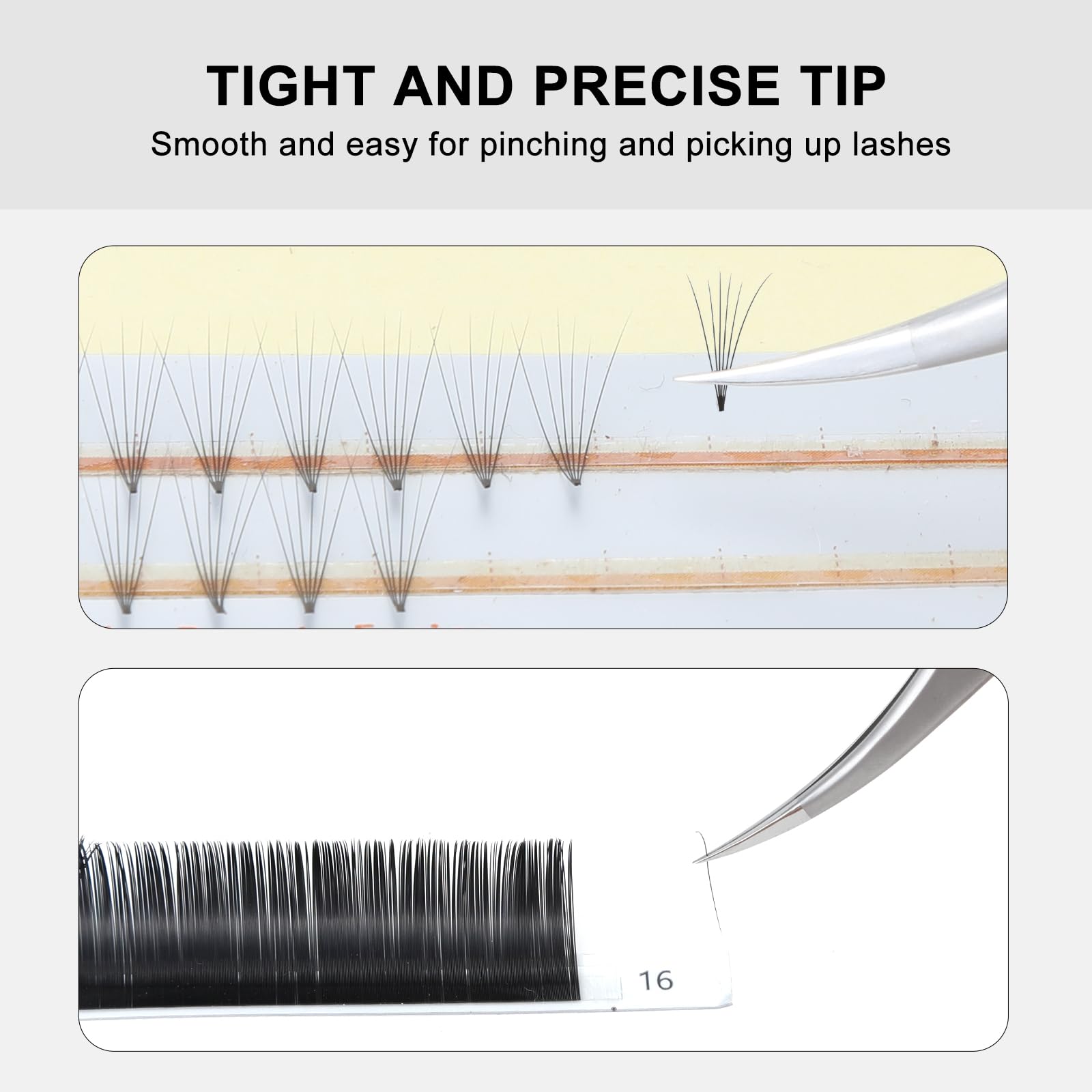 Ms.Queen Isolation Tweezers for Lash Extensions,Dolphin Shape Curved Isolation Lash Tweezers for Classic and Volume Lash Extension Applying