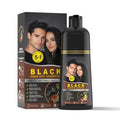 gowwim Black Hair Dye Shampoo, 5-in-1 Hair Dye Shampoo for Women & Men Gray Hair Cover up Semi-Permanent Natural Nourishing Smooth Hair Color Herbal Ingredients Black for Grey Coverage 500ml Ginseng