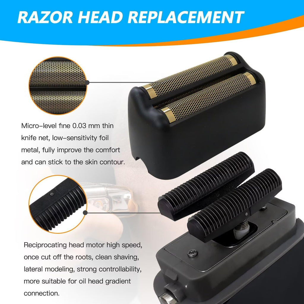 Upgraded Double Foil Replacement Cutter Head, Matte Black Head for BaBylis PRO FX3 FX FXRF2G