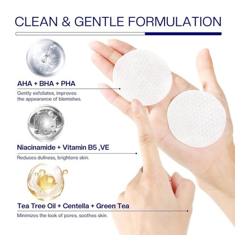 Morovan Glycolic Acid Pads - 30% Dual-Sided Exfoliator for Blemishes | 65 Pads for Clearer Skin