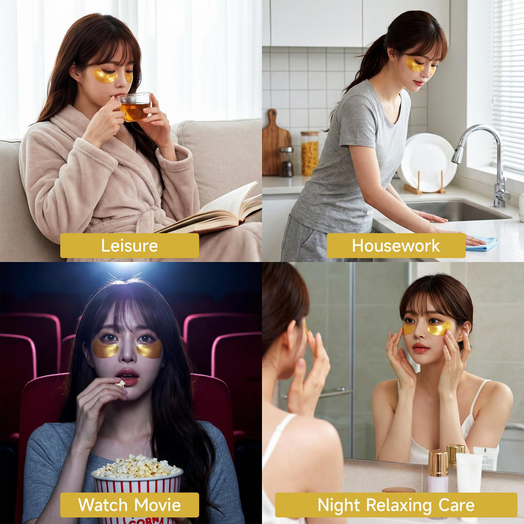 30 pairs 5%PDRN Under Eye Patches, 24K Gold Eye Patches for Puffy Eyes, Dark Circles, Under Eye Bags & Wrinkle | Collagen, Retinol, Hyaluronic, Peptides, Kojic Acid, Caffeine, Korean Skincare Eye care