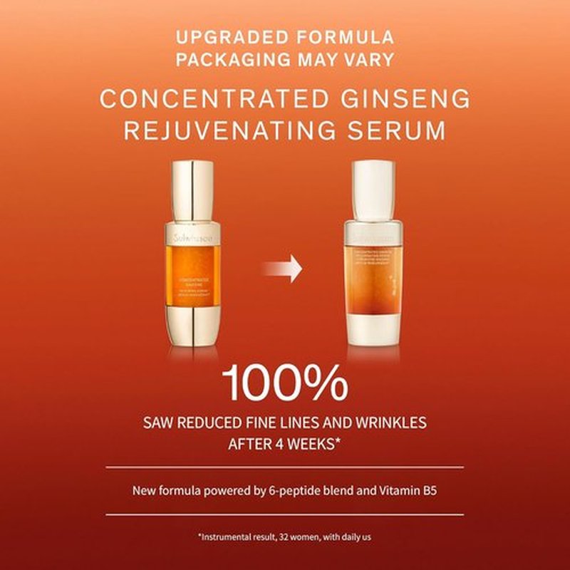 Sulwhasoo Concentrated Ginseng Rejuvenating Serum - Anti-Aging Ginseng & Peptide Formula with Niacinamide, Retinol & Hyaluronic Acid for Youthful Skin
