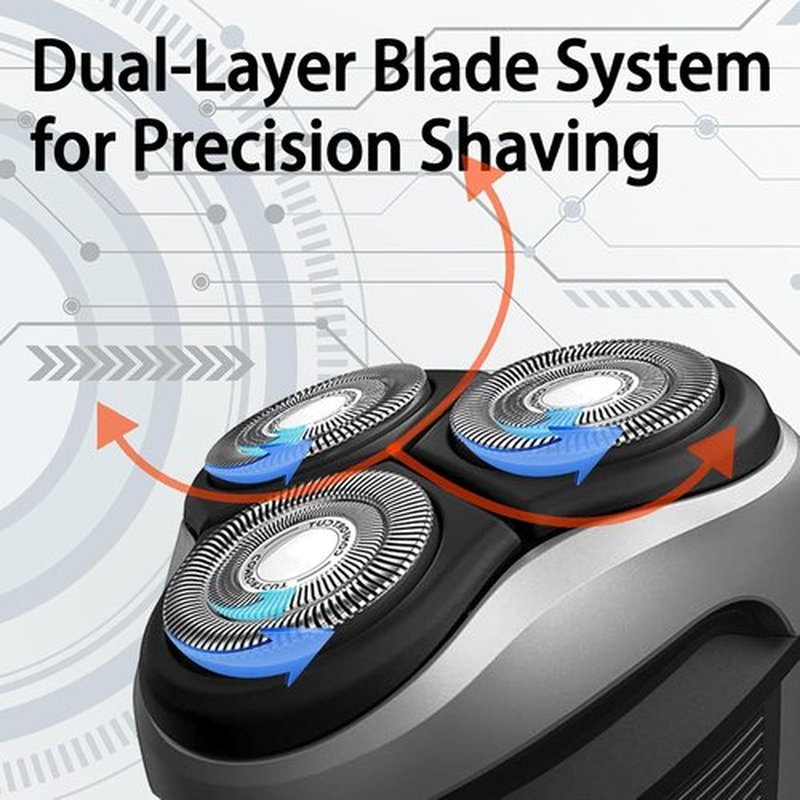 SH30/52 Replacement Blades - Precision Dual-Ring Shaving Heads with Titanium Coating | 6-Pack for Series 1000, 2000, 3000 & PTxxx Razors