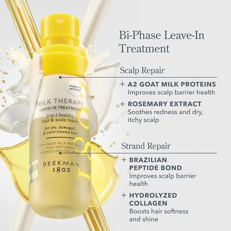 Beekman 1802 Head To Toe Milk Shake Bundle - Hydrating Face Mist, Body Mist & Leave-In Treatment